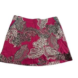Lady Hagen Womens Golf Skort Skirt Pink Green Floral Paisley Sportswear Size 14